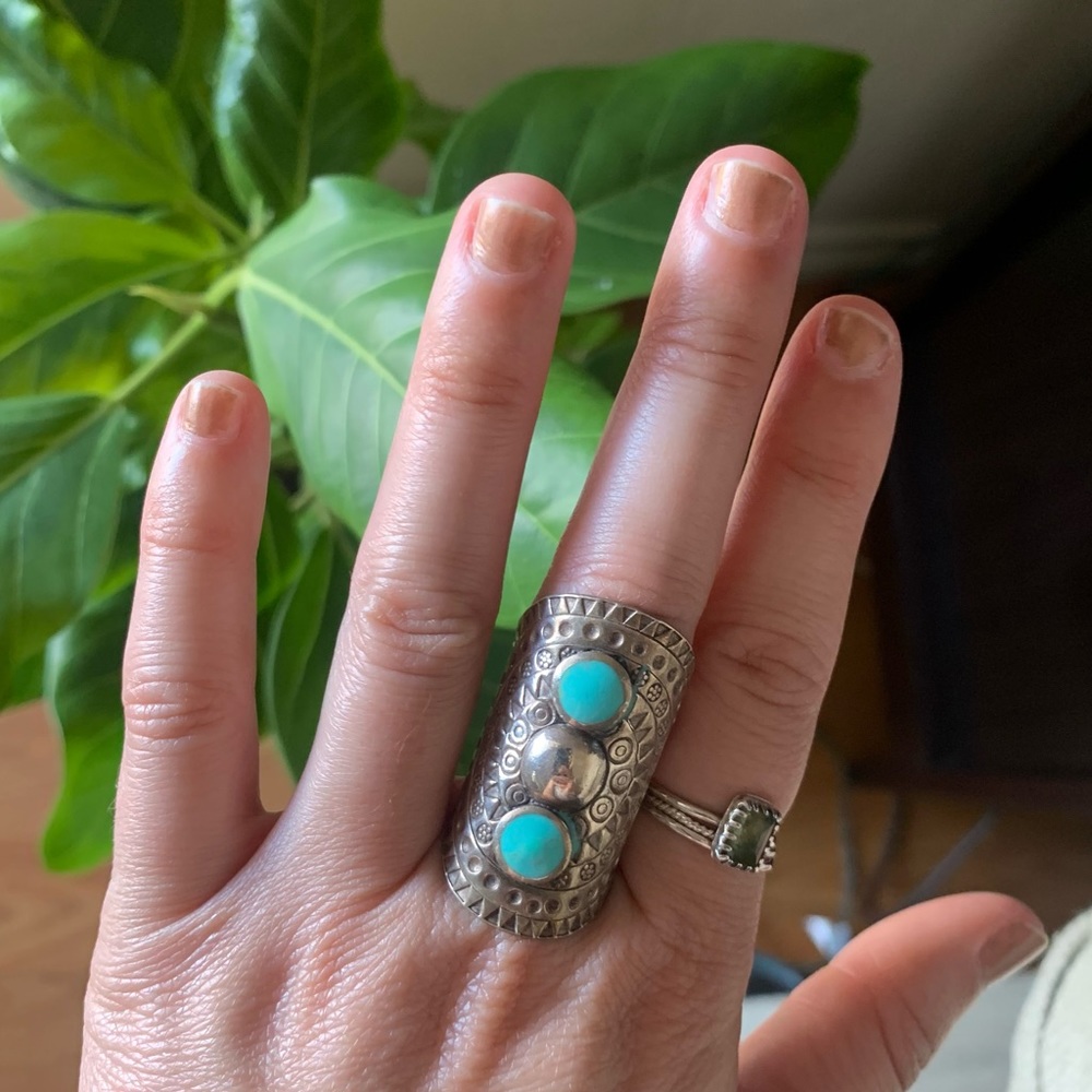 Boho shield ring